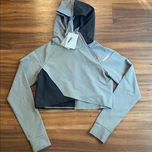 Gymshark Asymmetrical Cropped  Zip Hoodie NWT